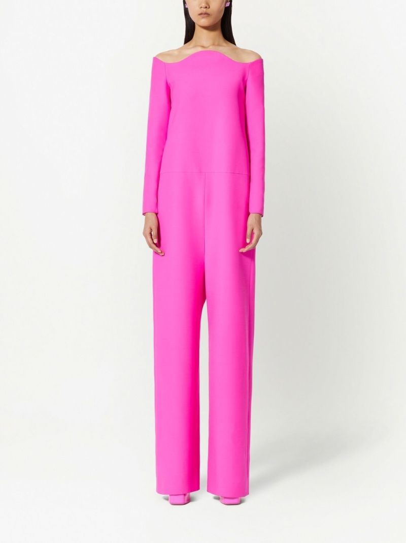 Pink Crepe Couture Jumpsuit