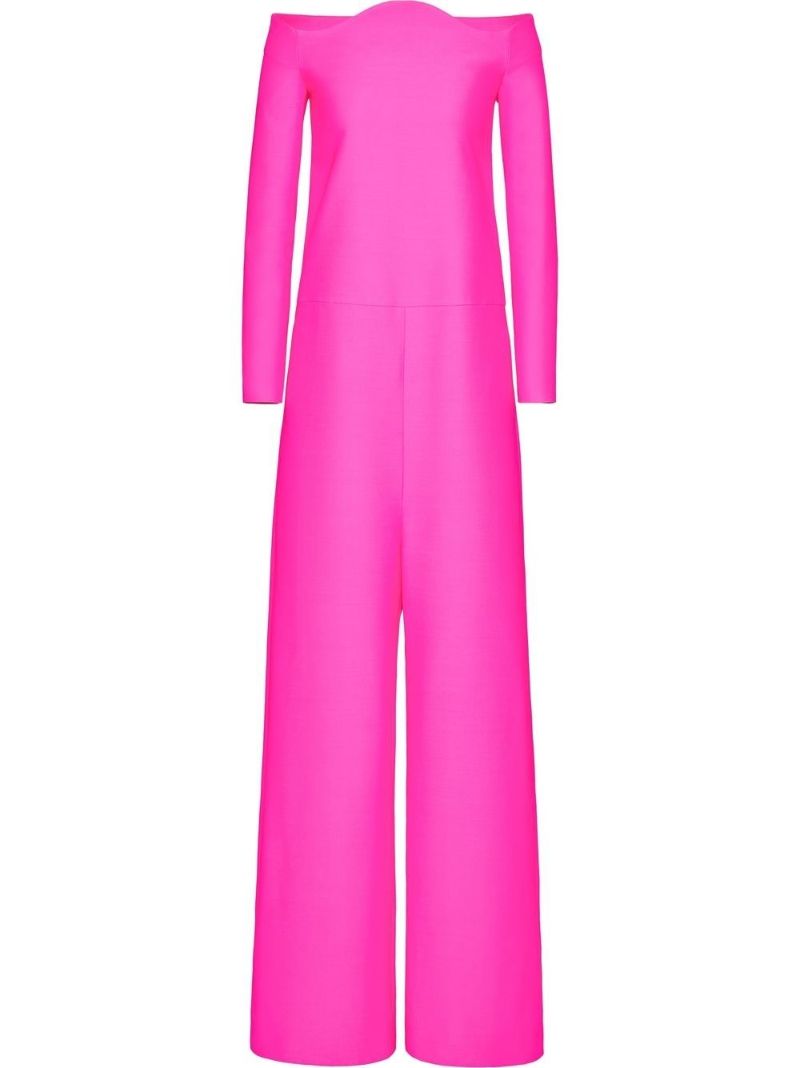 Pink Crepe Couture Jumpsuit
