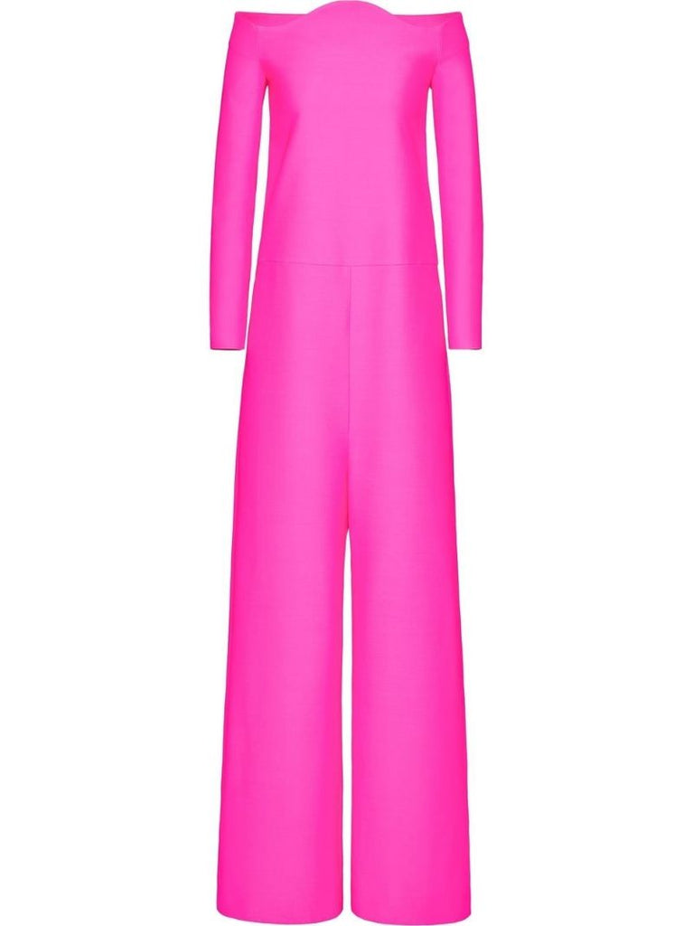 Pink Crepe Couture Jumpsuit