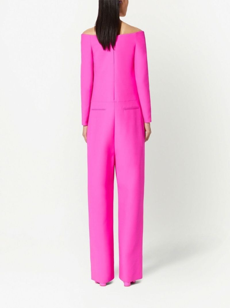 Pink Crepe Couture Jumpsuit