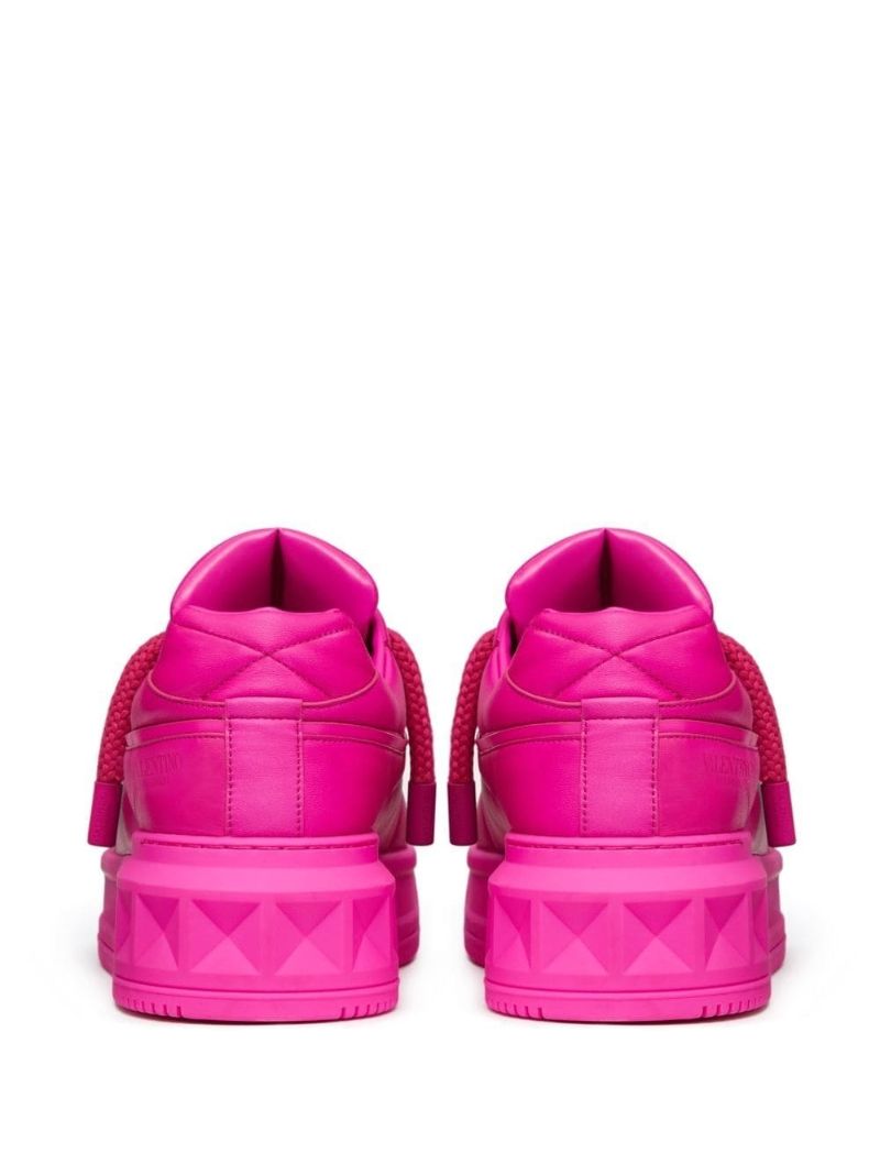 Pink One Stud Xl Leather Sneakers