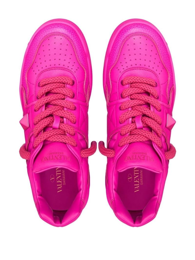Pink One Stud Xl Leather Sneakers