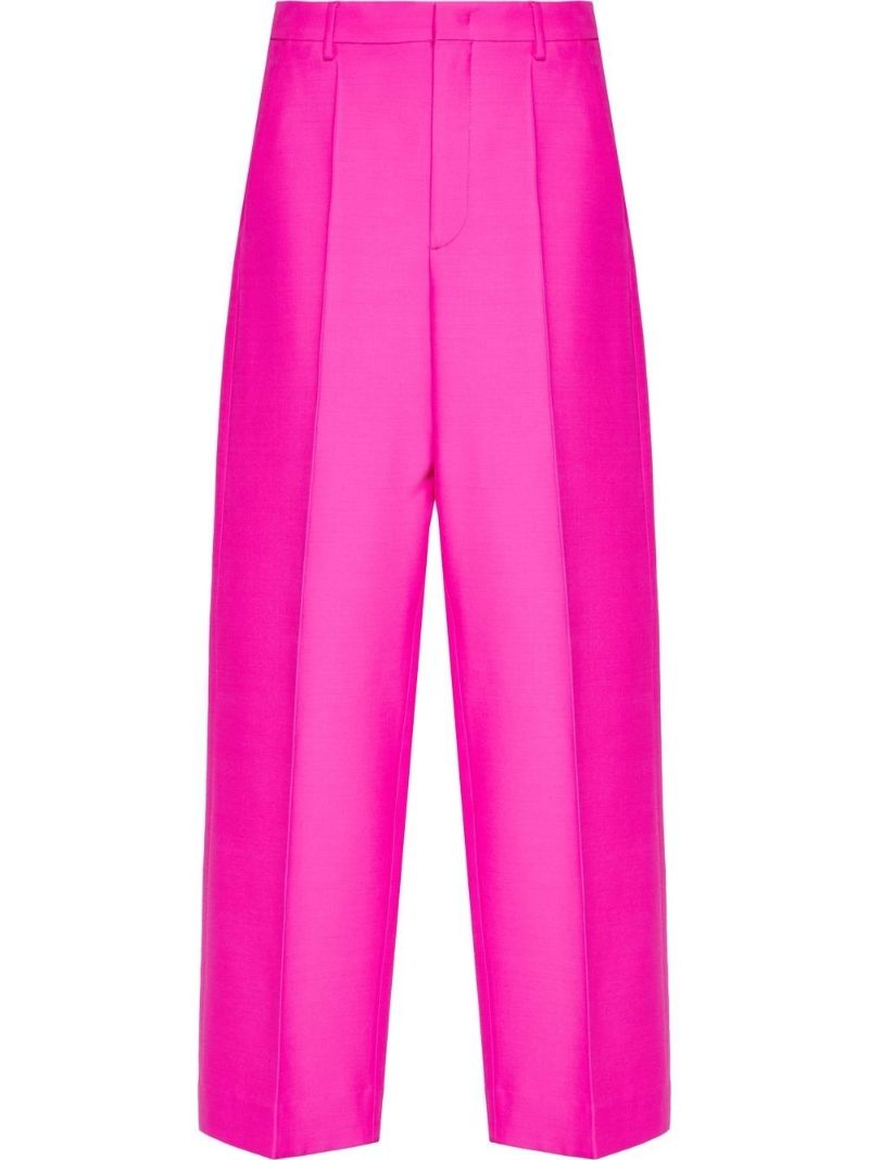 Pink Crepe Couture Tailored Trousers