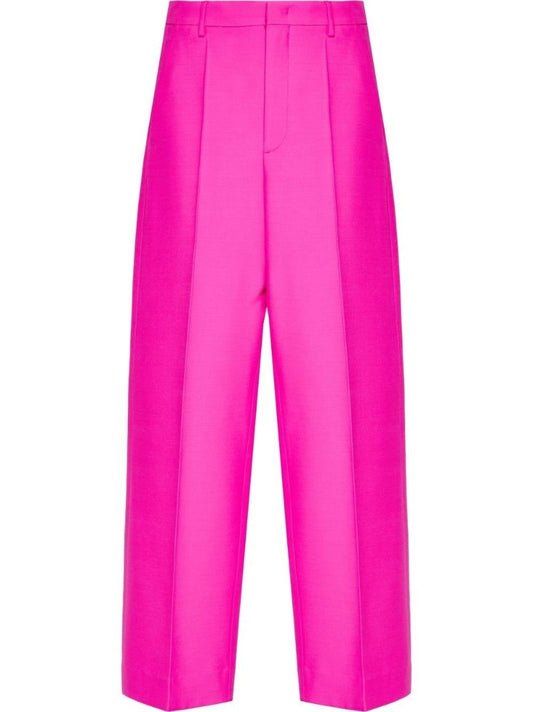 Pink Crepe Couture Tailored Trousers