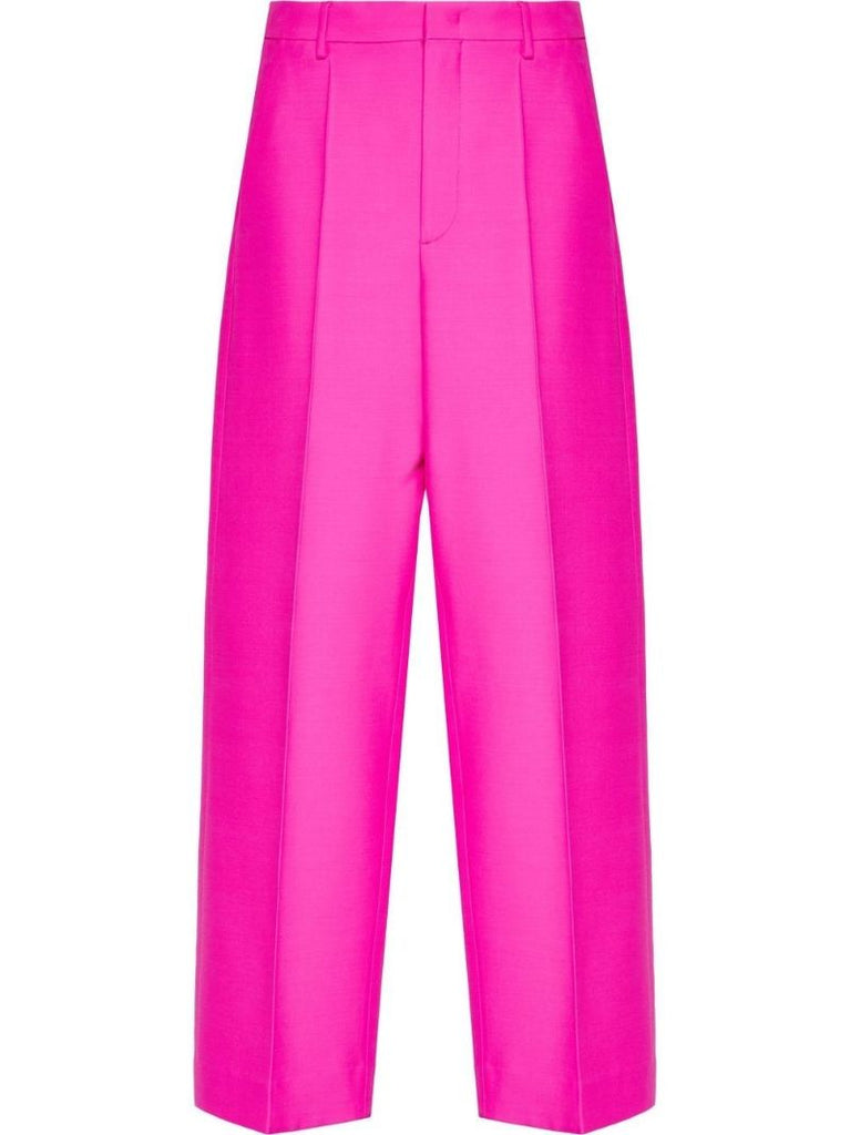Pink Crepe Couture Tailored Trousers