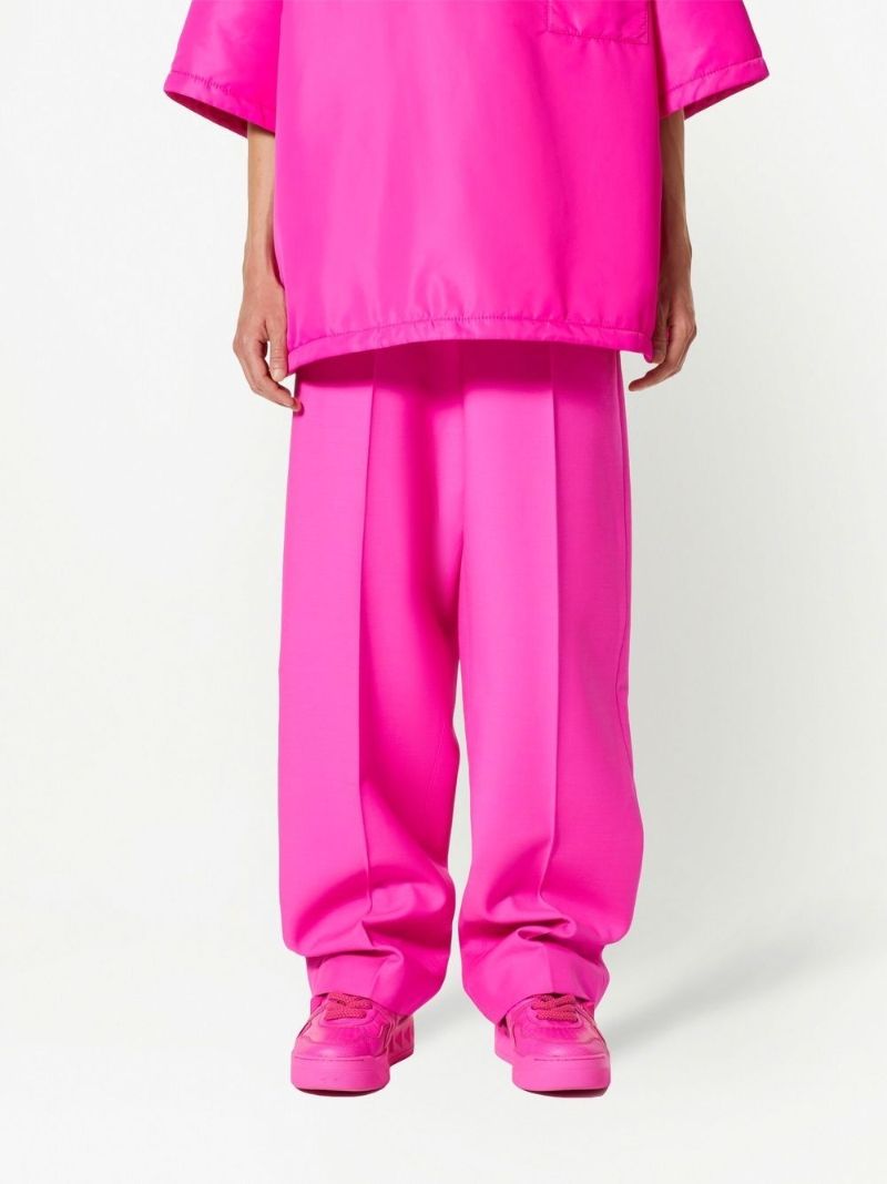 Pink Crepe Couture Tailored Trousers