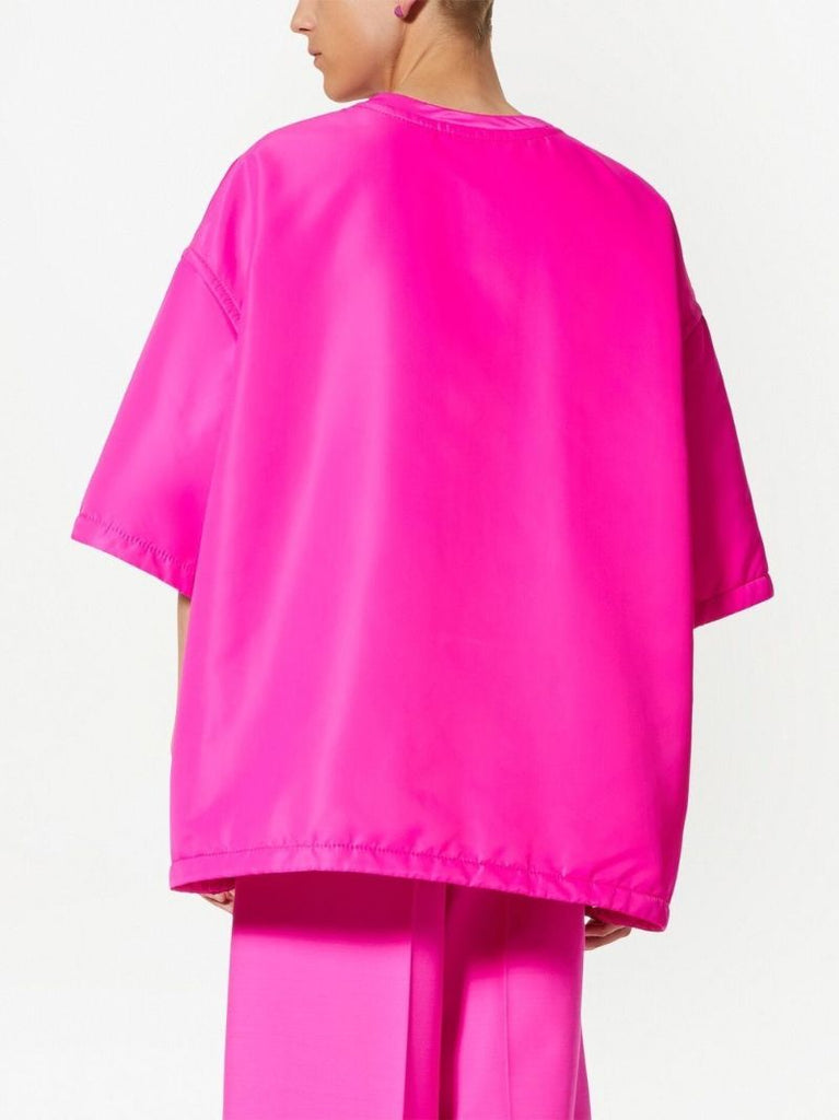 Pink Roman Stud Panelled T-shirt