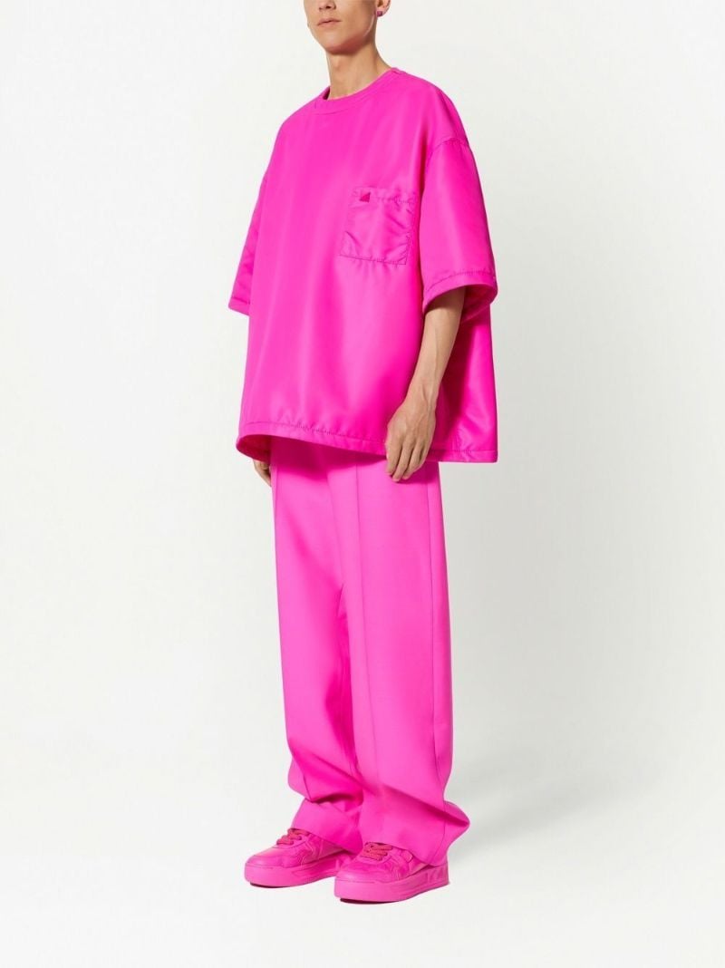 Pink Roman Stud Panelled T-shirt