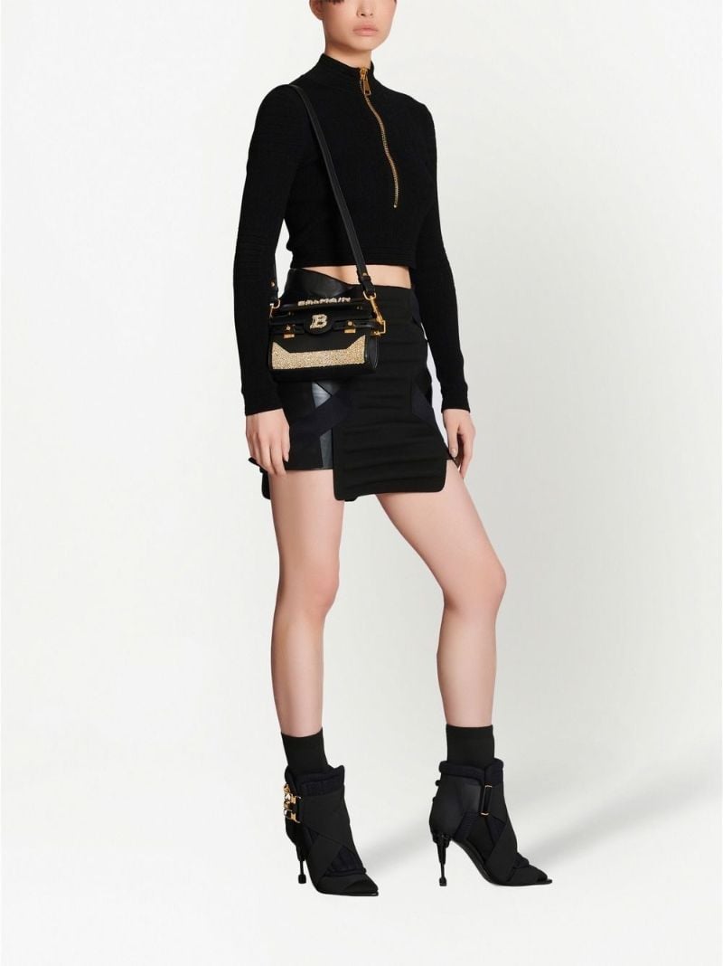 Black B-buzz 19 Leather Shoulder Bag