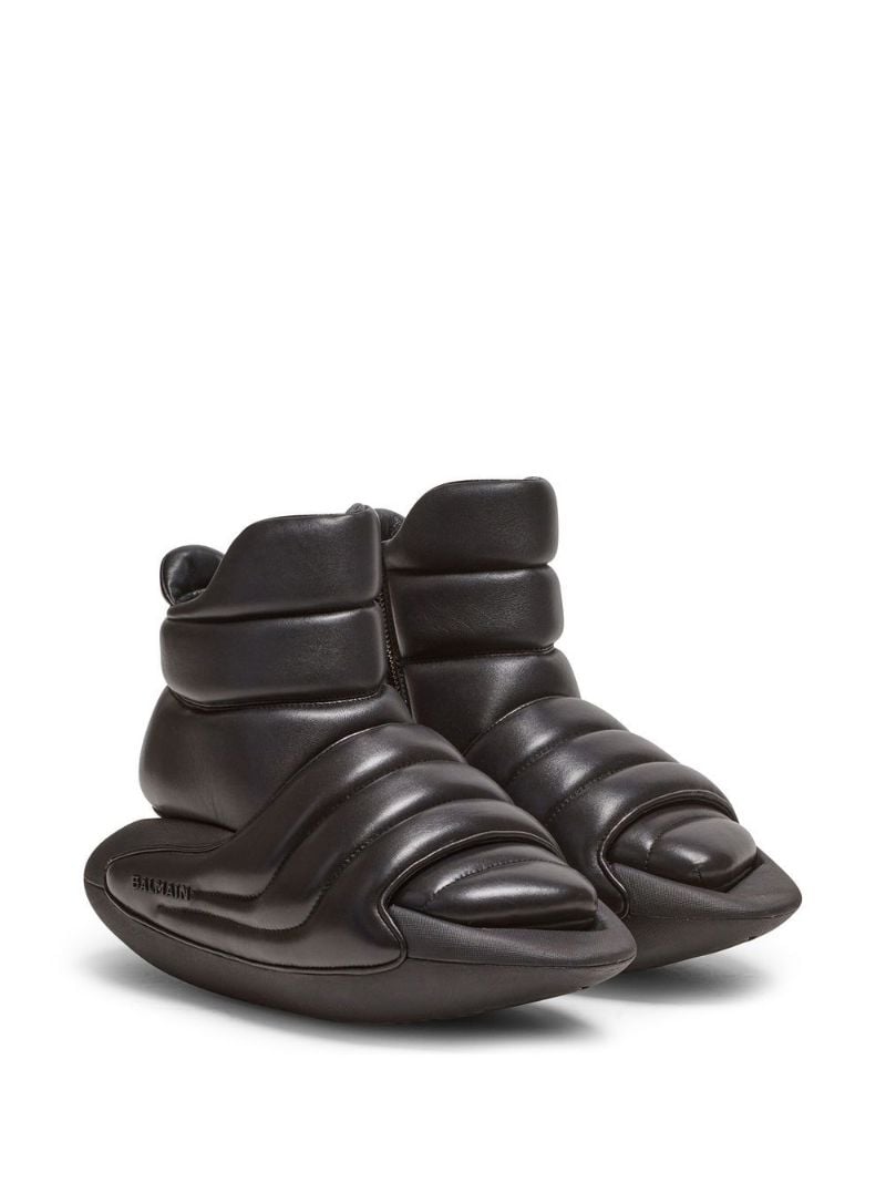 Black B-it Quilted Leather Boots