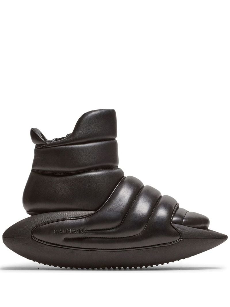 Black B-it Quilted Leather Boots