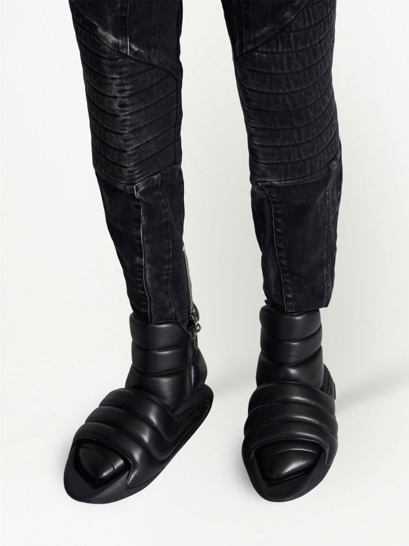 Black B-it Quilted Leather Boots