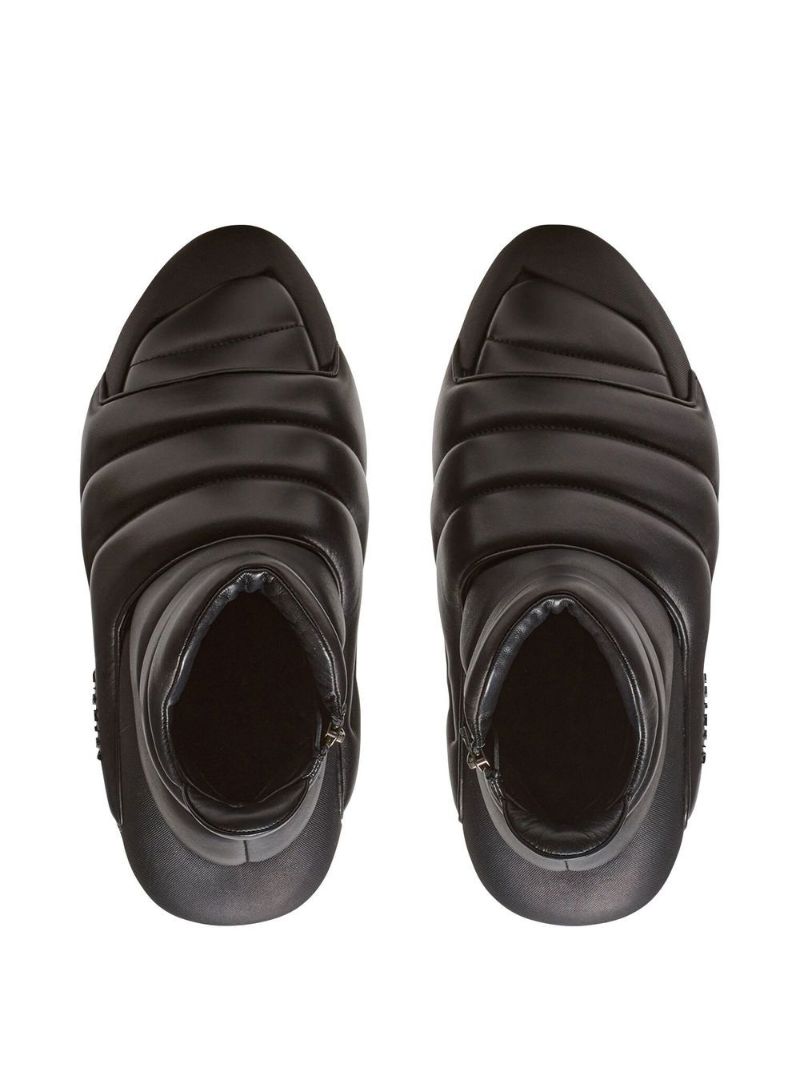 Black B-it Quilted Leather Boots