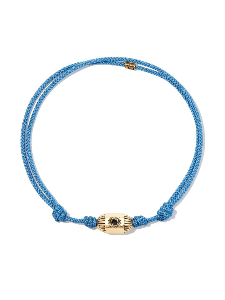 14k Yellow Gold Ribbed Hexagon Bolt Cord Bracelet