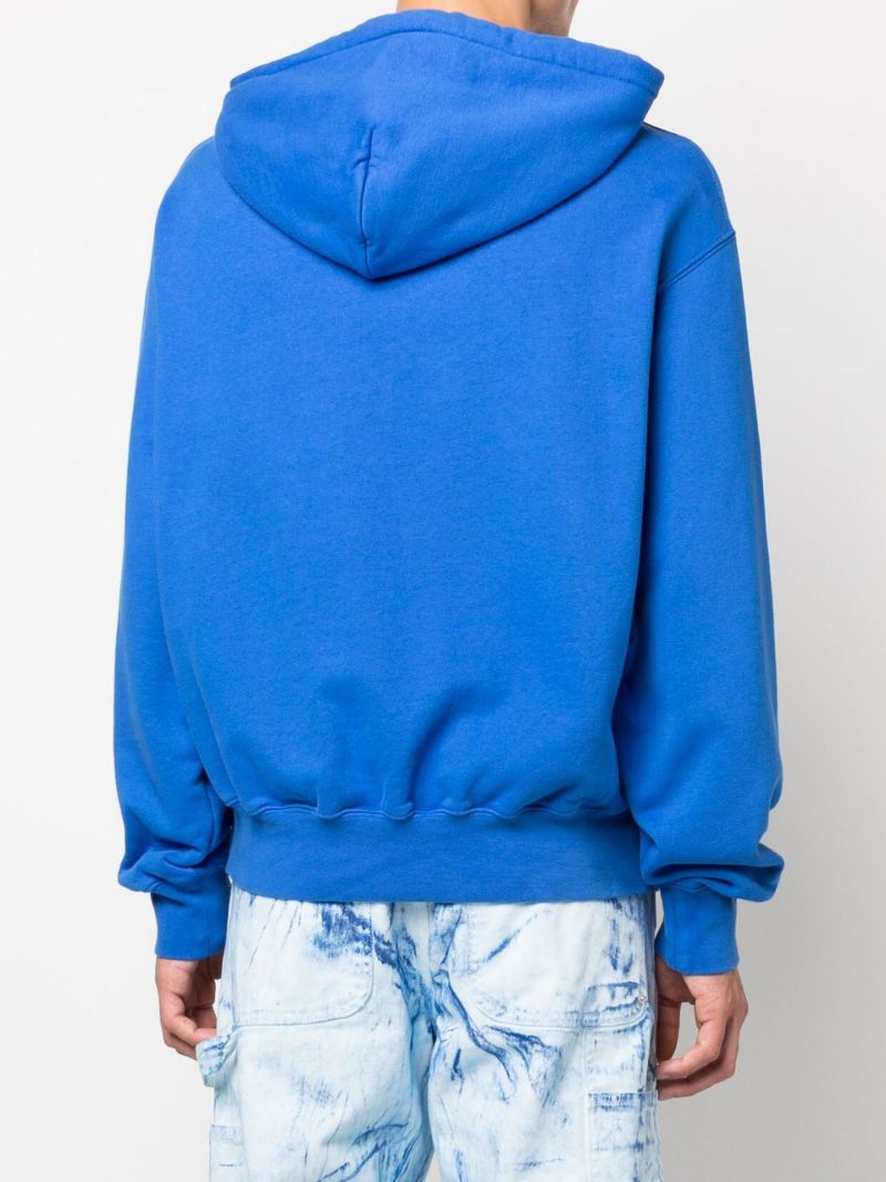 Blue Censored Print Hoodie