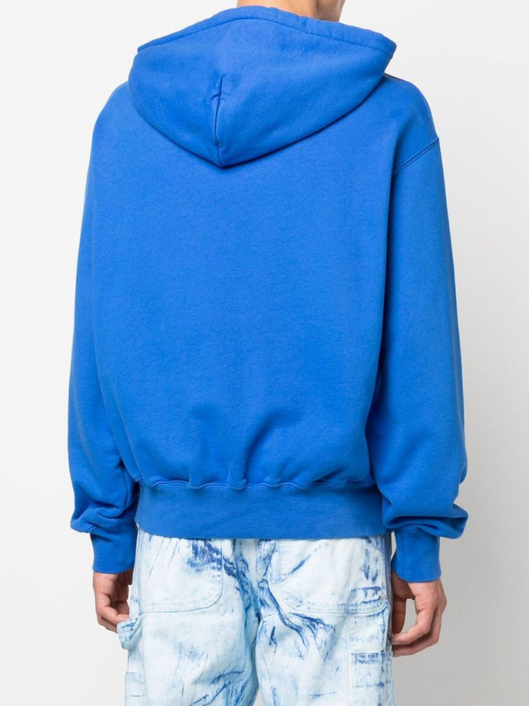 Blue Censored Print Hoodie