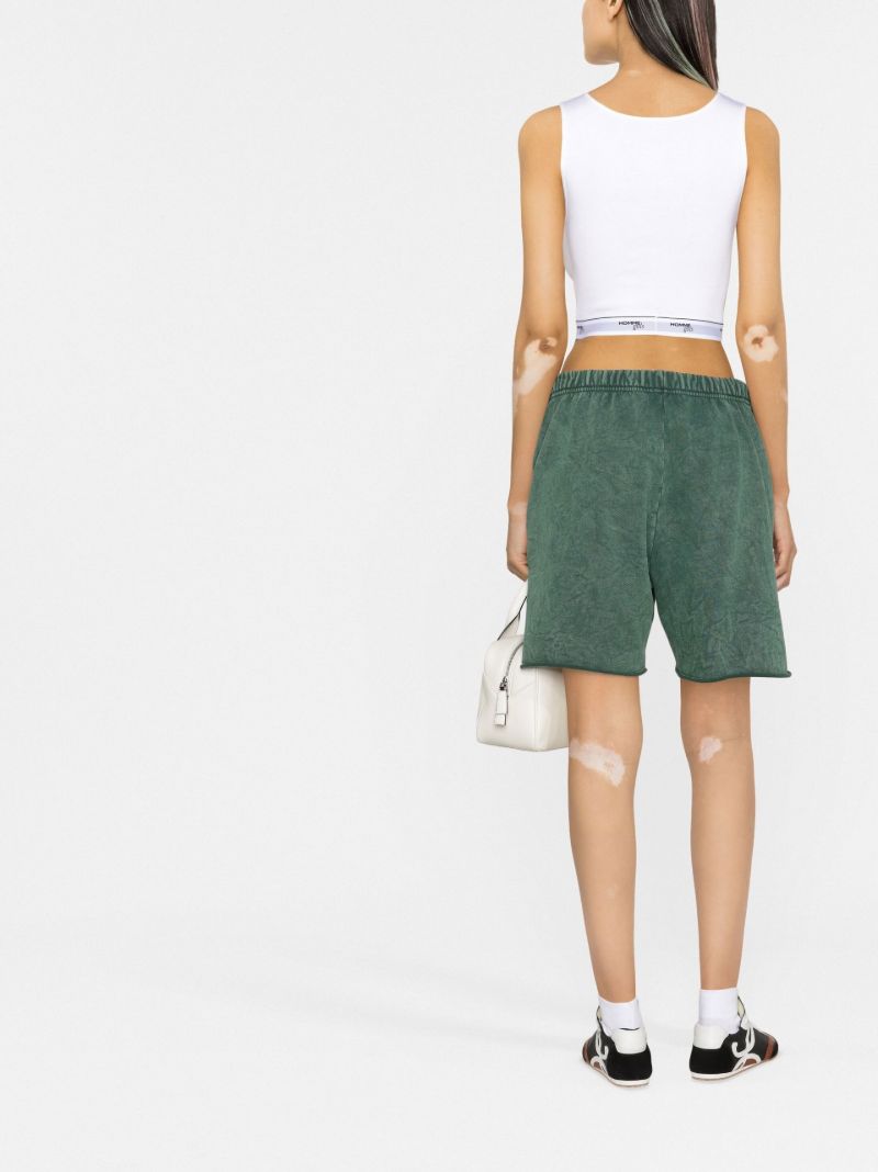 White Logo Trim Cotton Tank Top