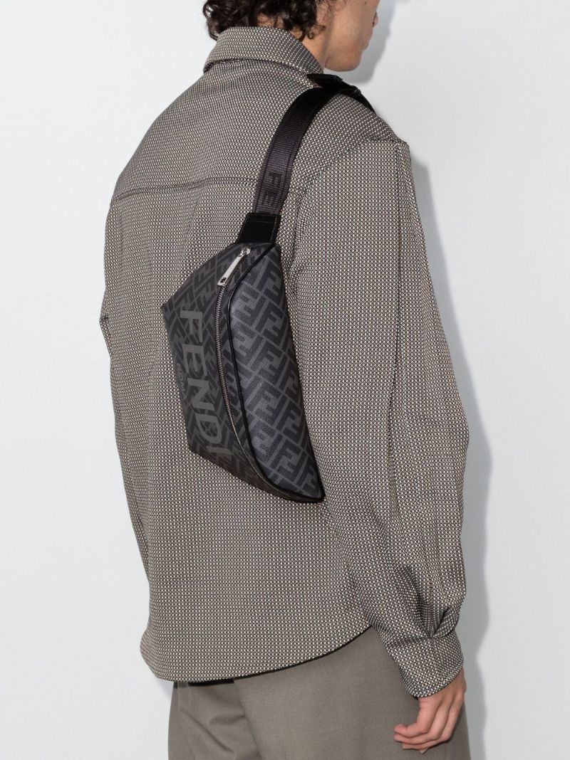 Black Ff Logo Cross Body Bag