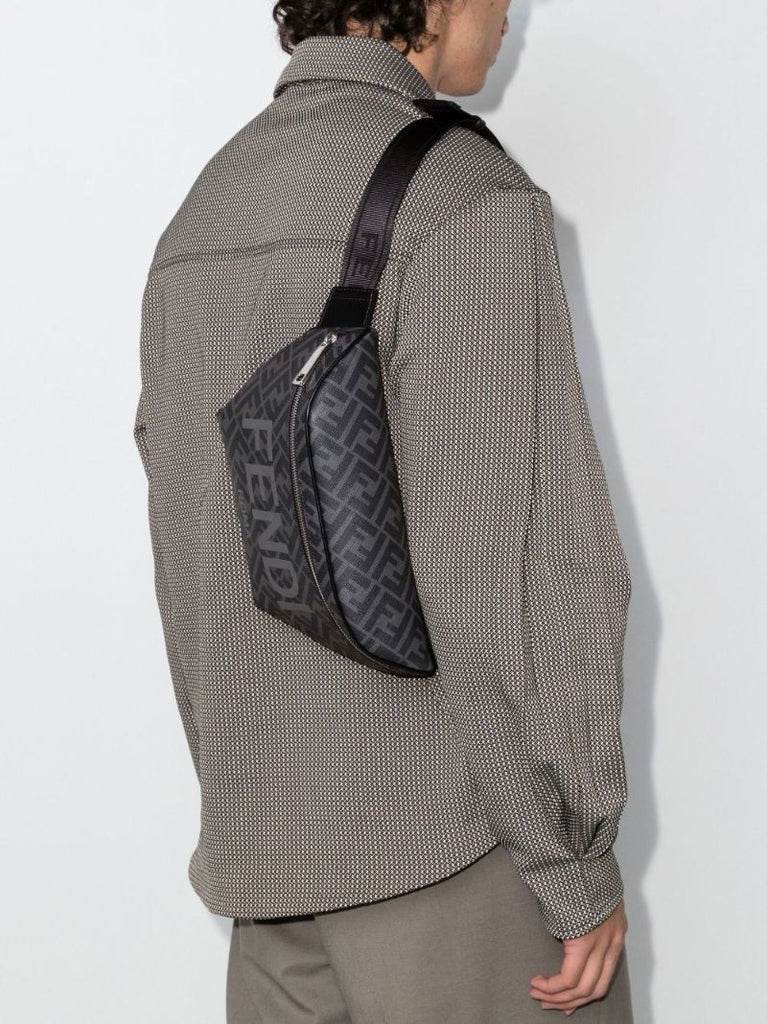 Black Ff Logo Cross Body Bag
