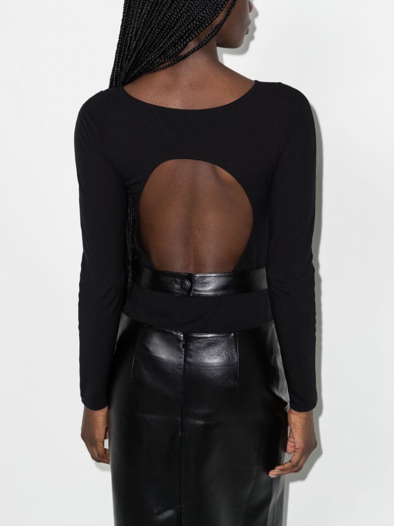 Black the Back-cut-out Bodysuit