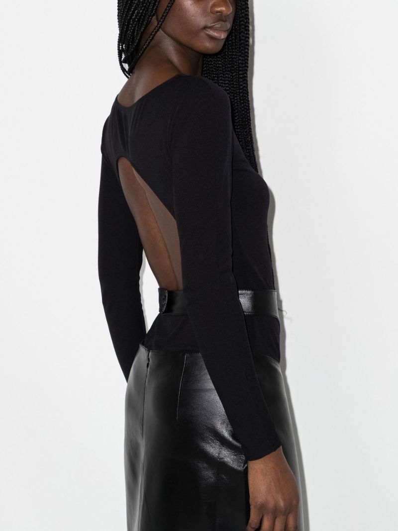 Black the Back-cut-out Bodysuit