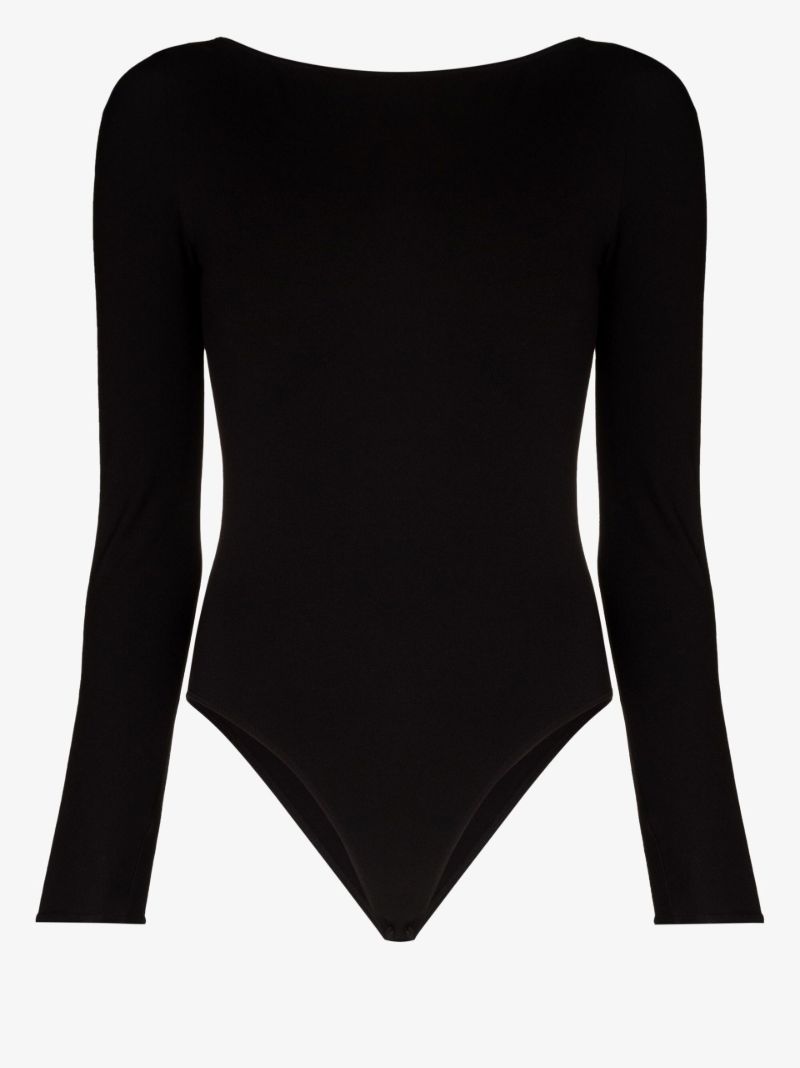 Black the Back-cut-out Bodysuit