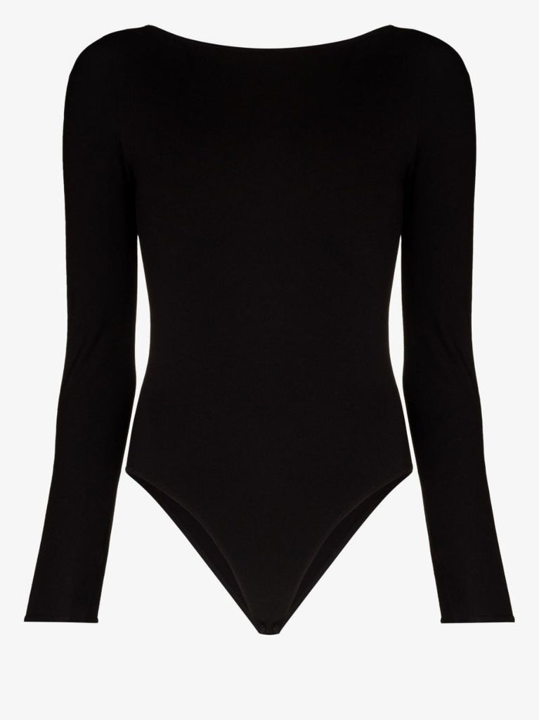 Black the Back-cut-out Bodysuit