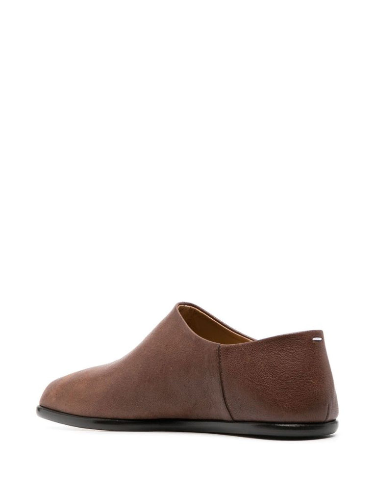Brown Tabi Slip on Loafers