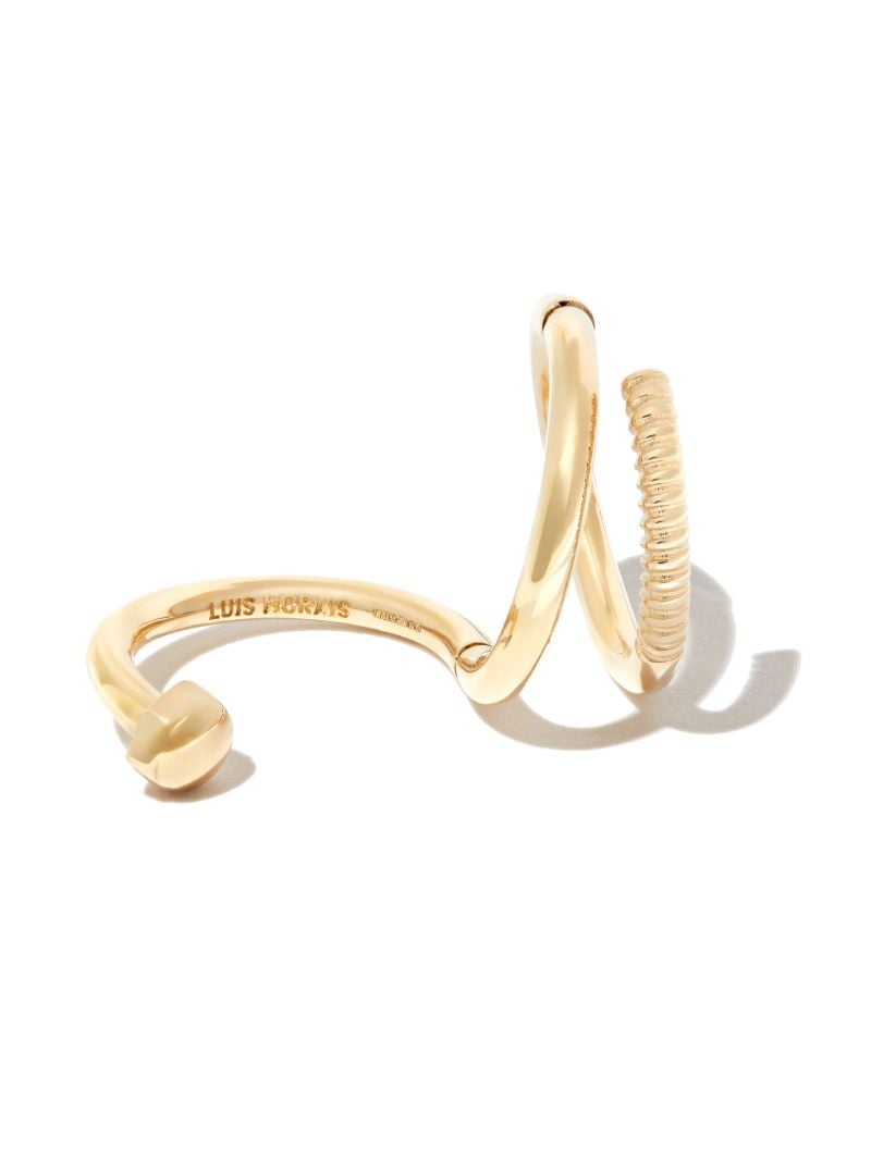 14k Yellow Gold Short Screw Serpentine Ring