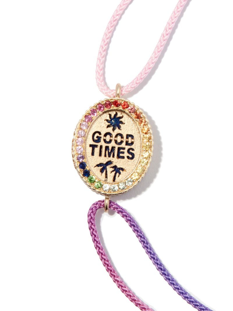 14k Yellow Gold the Good Times Skull Ombre Bracelet