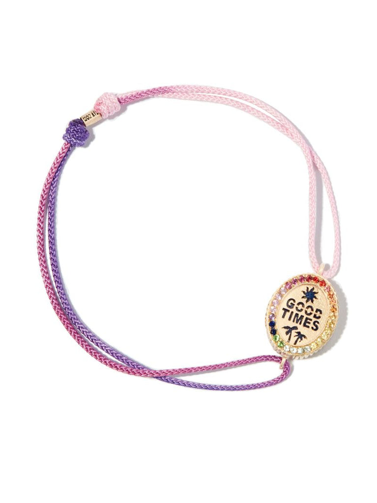 14k Yellow Gold the Good Times Skull Ombre Bracelet