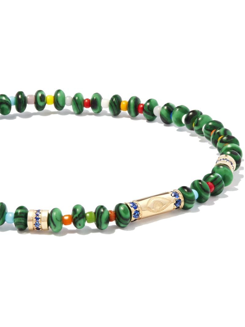 14k Yellow Gold Round Bolt Beaded Bracelet