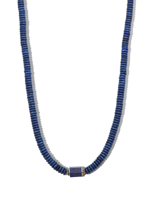 14k Yellow Gold Lapis and Sapphire Choker Necklace