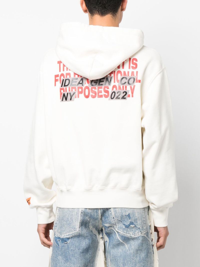 White Medieval Heron Hoodie