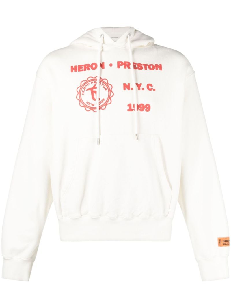 White Medieval Heron Hoodie