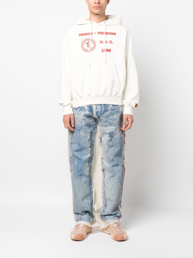White Medieval Heron Hoodie