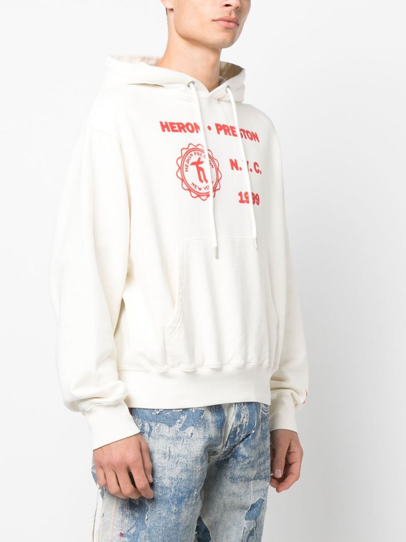 White Medieval Heron Hoodie