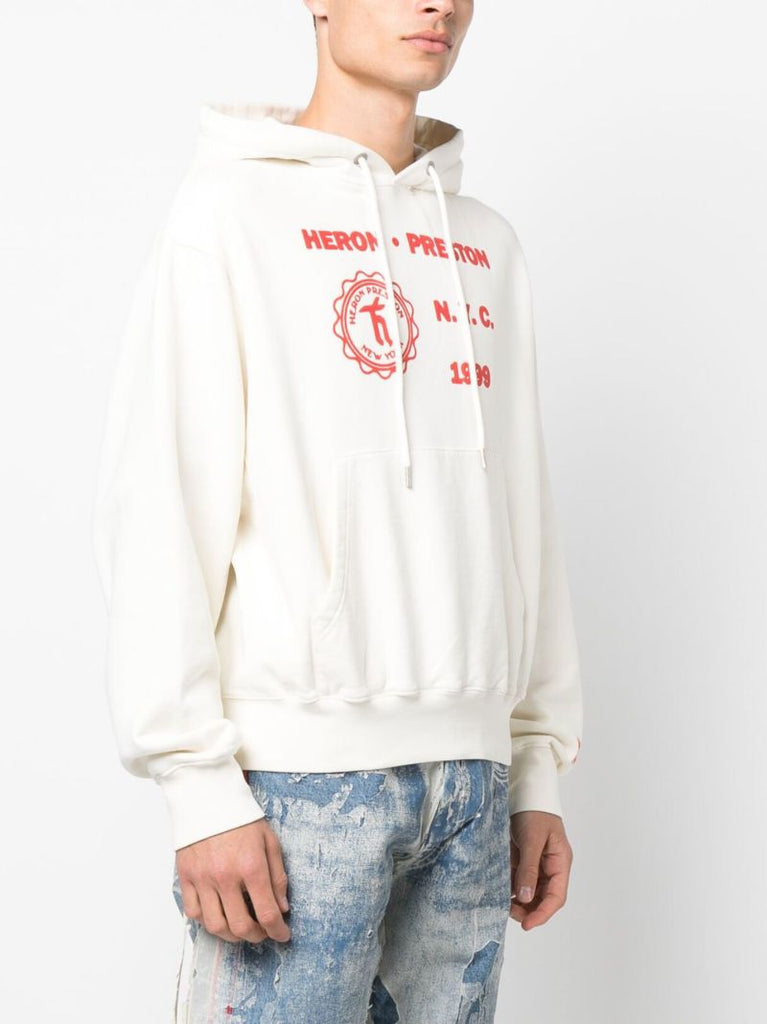 White Medieval Heron Hoodie