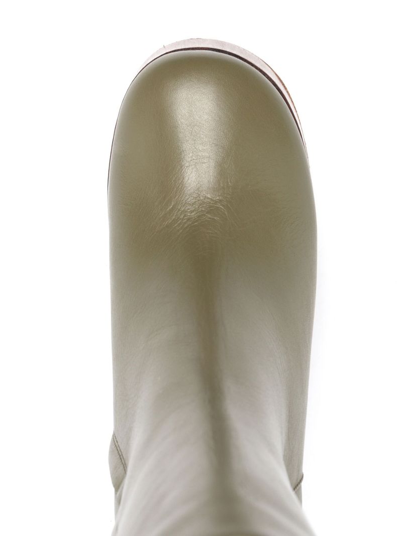 Green Gia 110 Leather Ankle Boots