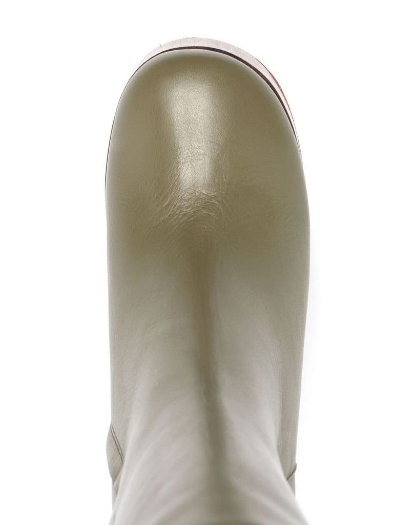 Green Gia 110 Leather Ankle Boots