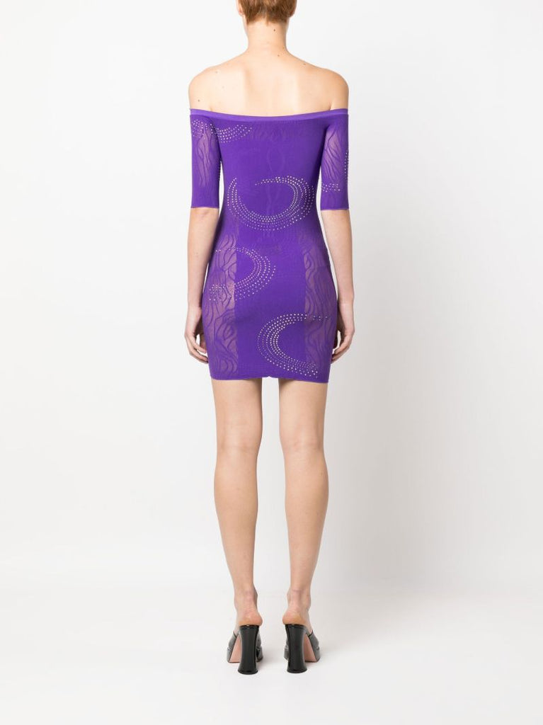 Purple Alice Cut-out Dress