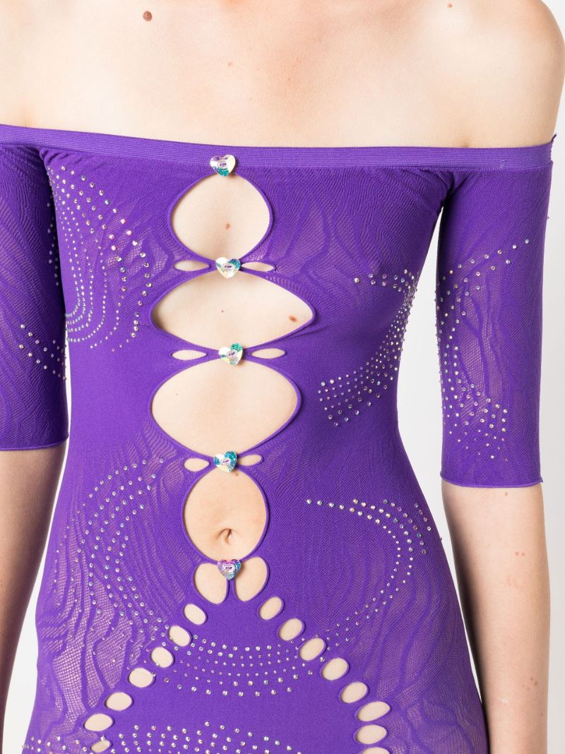 Purple Alice Cut-out Dress