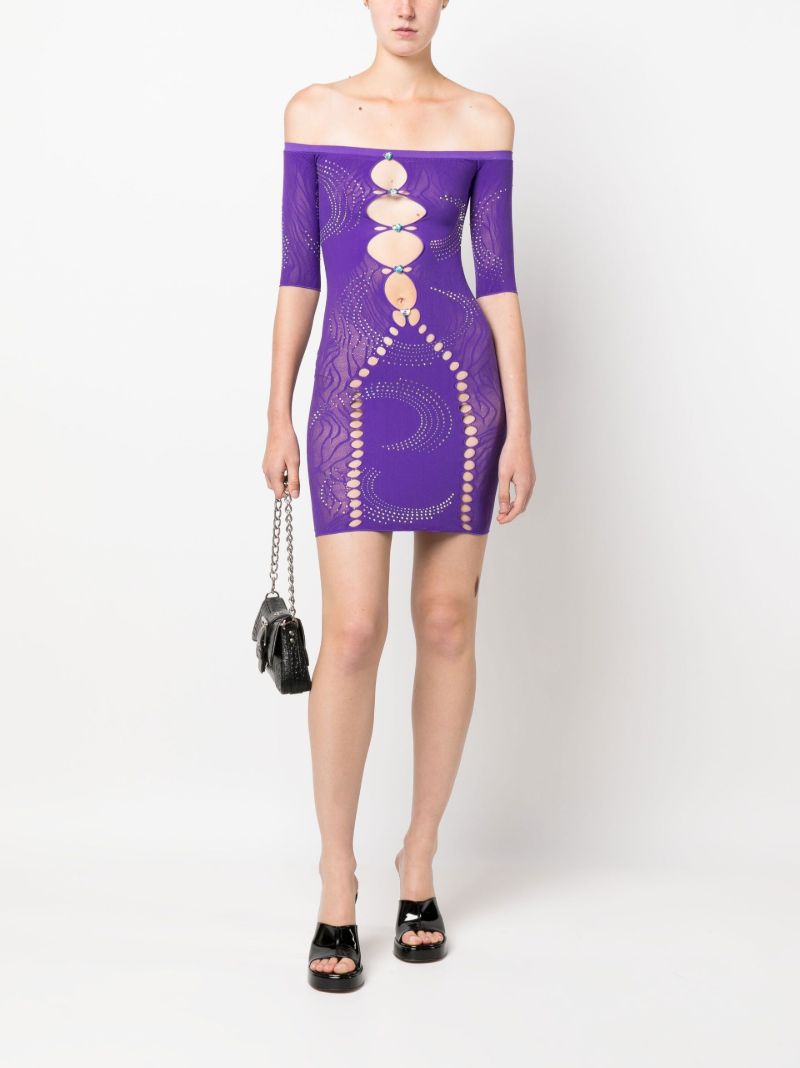 Purple Alice Cut-out Dress