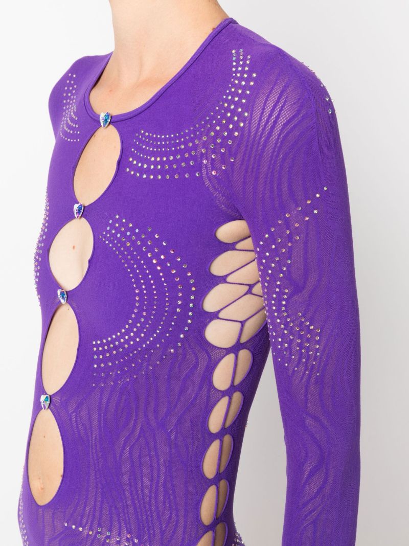 Purple Miranda Cut-out Dress