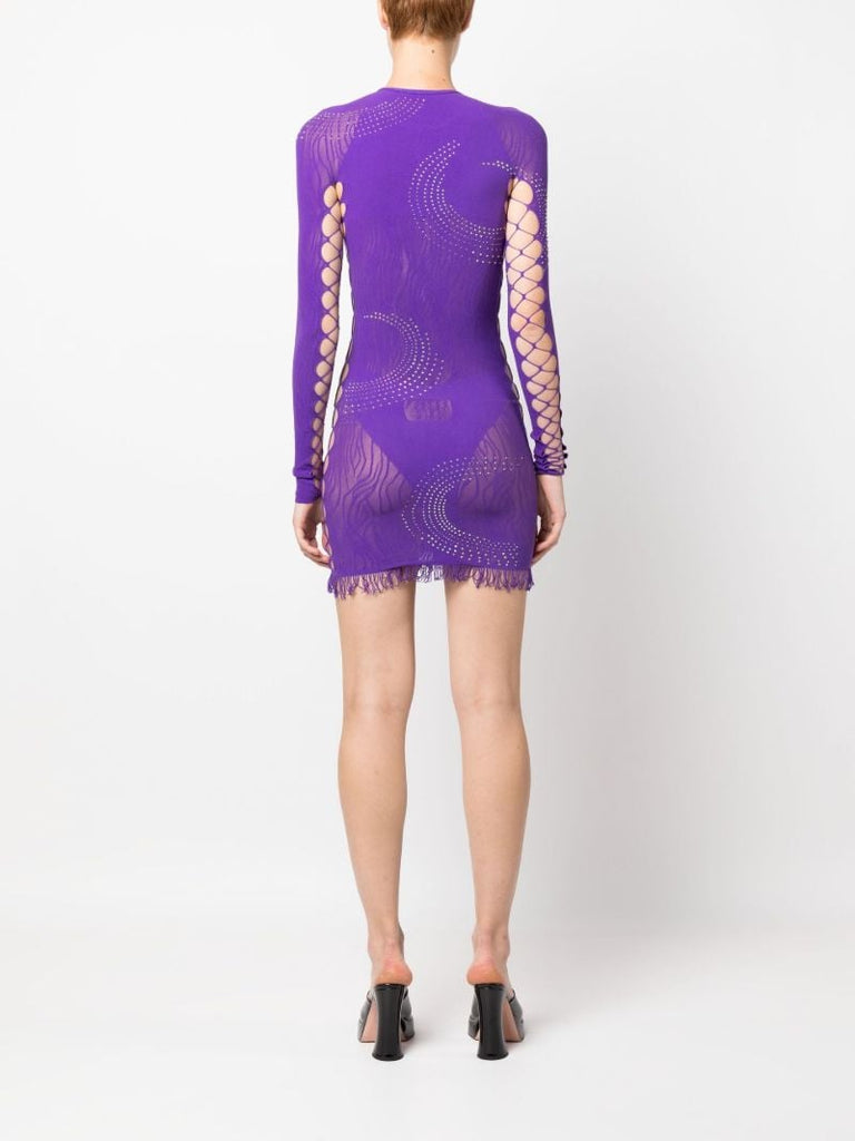 Purple Miranda Cut-out Dress