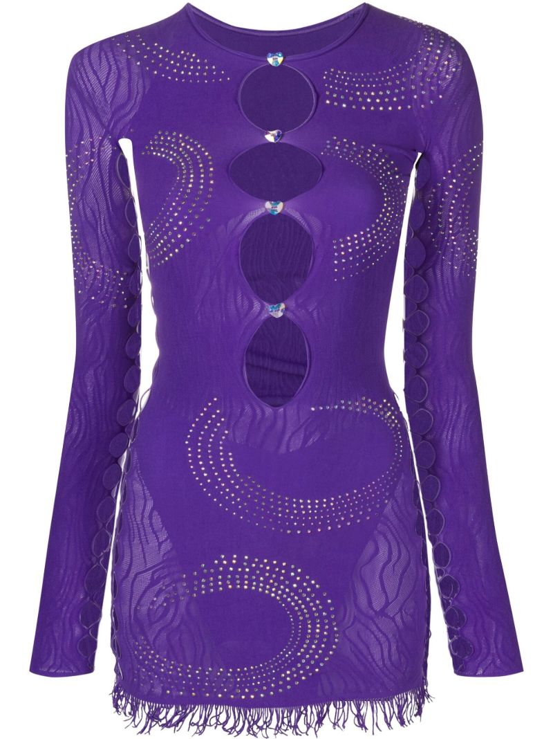 Purple Miranda Cut-out Dress