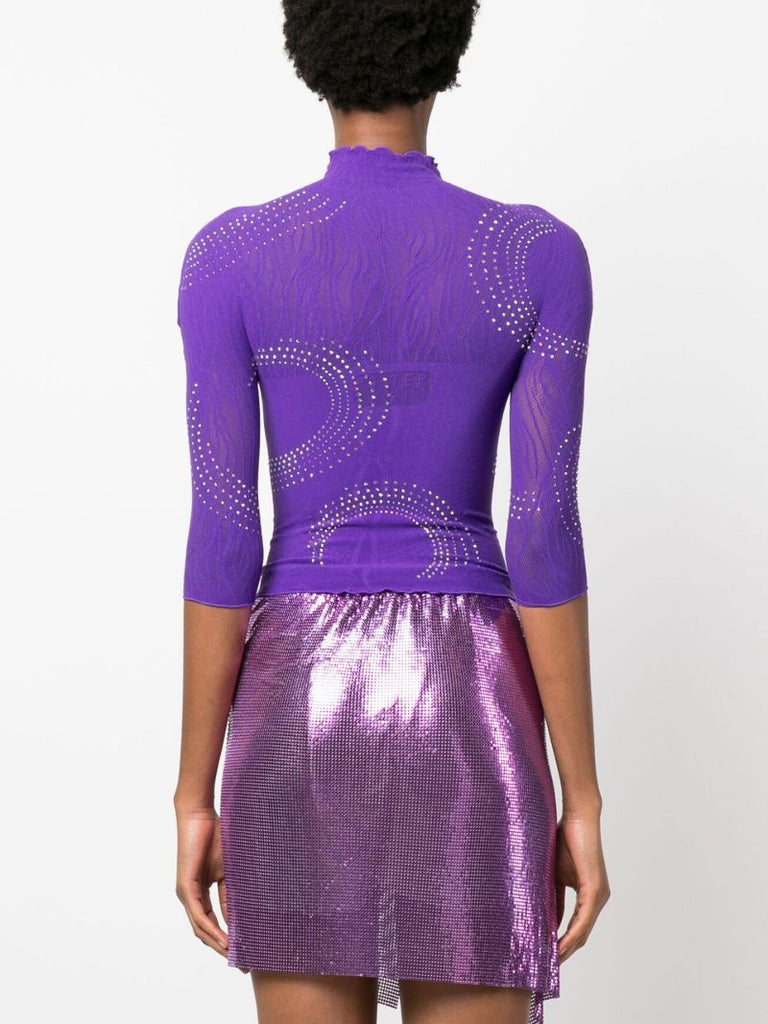 Purple Pandora Cut-out Top