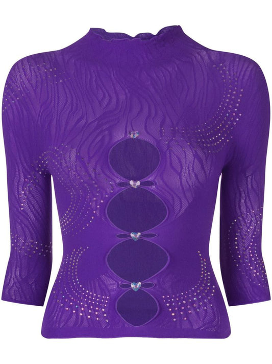 Purple Pandora Cut-out Top
