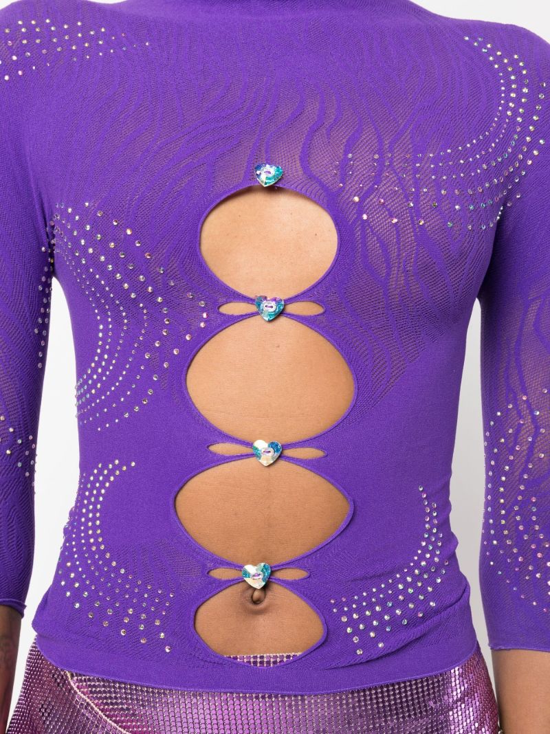 Purple Pandora Cut-out Top