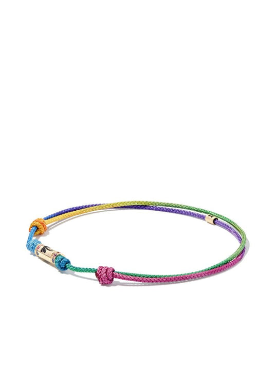 14k Yellow Gold Rainbow Cord Bracelet